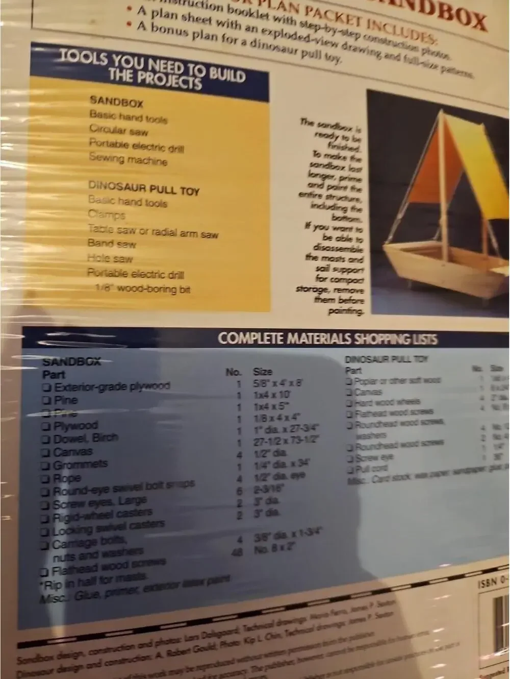 Project Plans Ship-shaped Sandbox